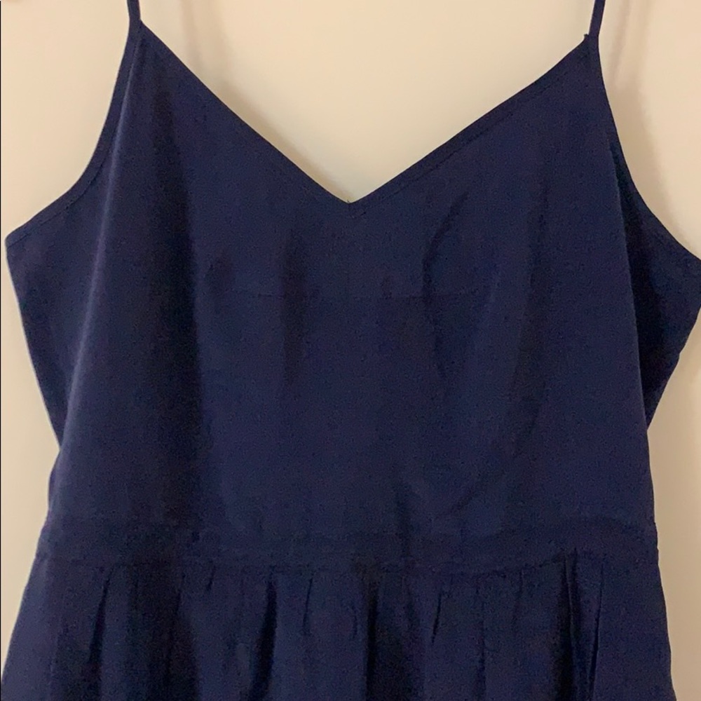 Navy silk Madewell dress